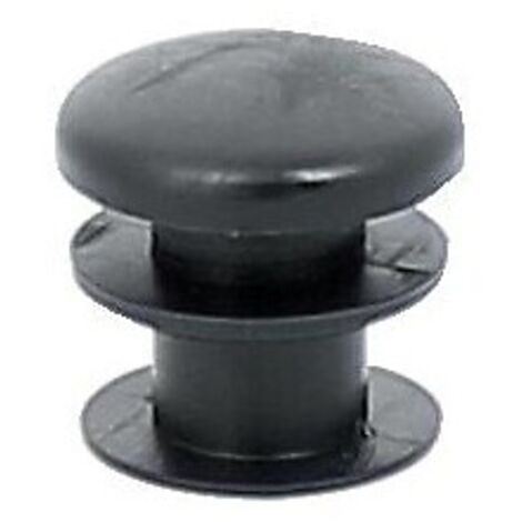 EMBOUT INTERIEUR PERGA NOIR ROND Diamètre extérieur 25 mm - BOUILLER PLASTIQUES