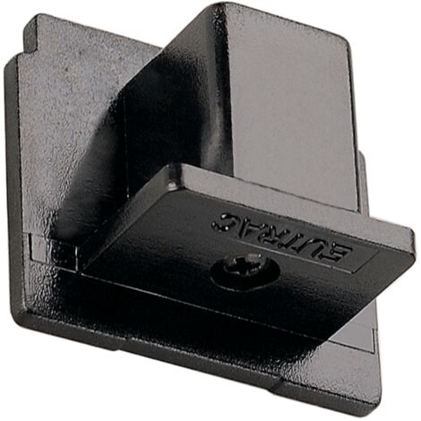 Embout intérieur pour rail 3 allumages en saillie noir 1 pièce - SLV 145590