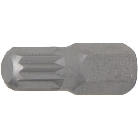 Embout  Longueur 30 mm  10 mm (3/8")  denture multiple intérieure (pour XZN) M10