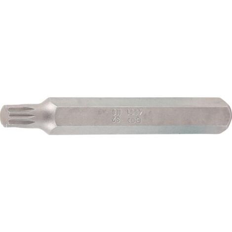 Embout  Longueur 75 mm  10 mm (3/8")  denture multiple intérieure (pour XZN) M8
