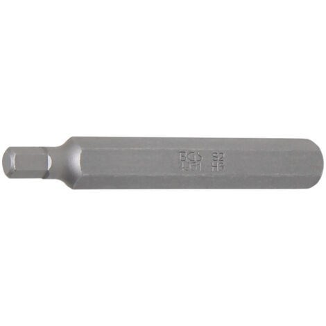Embout longueur 75 mm 10 mm (3/8") six pans intérieurs 6 mm BGS