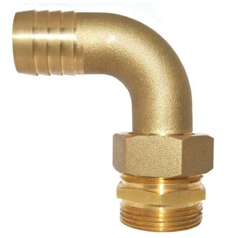 Embout mâle coudé démontable laiton BOUTTÉ - Filetage: 26x34 - Ø tuyau mm: 25