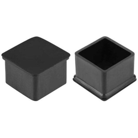 Embout Pied Chaise Caoutchouc 40mm x 40mm Meuble Carrée Pied Table Capuchon Couverture 4Pcs