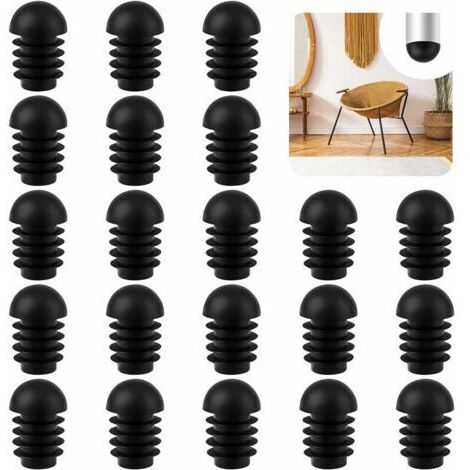 -Embout Pied de Chaise 50 Pcs Embouts Ronds Bouchon de Tuyau de Chaise Protection Pied de Chaise Embout Entrant Rond pour Pied de Chaise pour protéger Les Meubles (19mm)