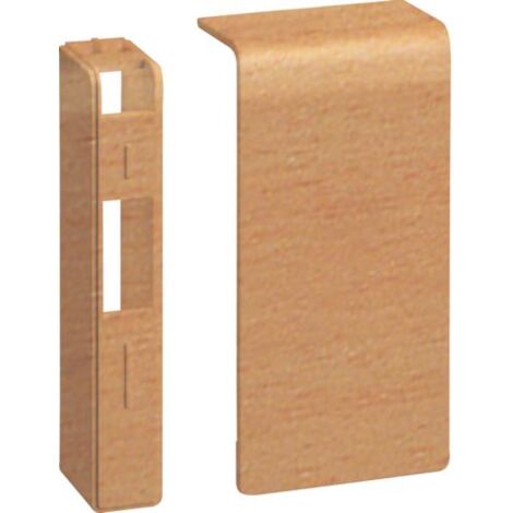 Hager – Embout pour plinthe SL20080 hêtre – Hauteur 80mm – Largeur 20mm – Sans halogène – Décoration bois dur - SL200806D2