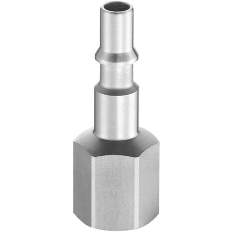Embout pour raccords rapides pneumatiques  PREVOST, Filetage vers Femelle G 1/4 Femelle 1/4pouces ISO C6 en Acier traité ( Prix pour Sachet de 2 )