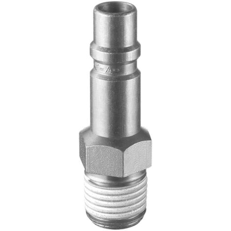 Embout pour raccords rapides pneumatiques  PREVOST, Filetage vers Mâle G 3/8 Mâle 3/8pouces ISO B11 en Acier traité ( Prix pour 1 )