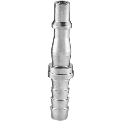 Embout pour raccords rapides pneumatiques PREVOST, Tuyau cannelé 8mm British Standard 6 en Acier traité ( Prix pour Sachet de 2 )