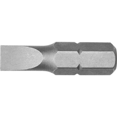 Embout pour vis à fente 1/4'', semi-dur, 25 mm, Larg. : de lame x Épaisseur de lame : 8,0 x 1,6 mm