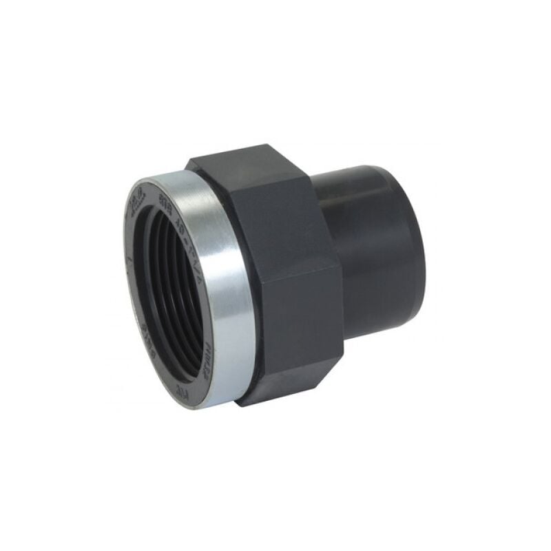 Réduction mixte taraudée 2' PVC anthracite D.50/63 mm NICOLL RTR63