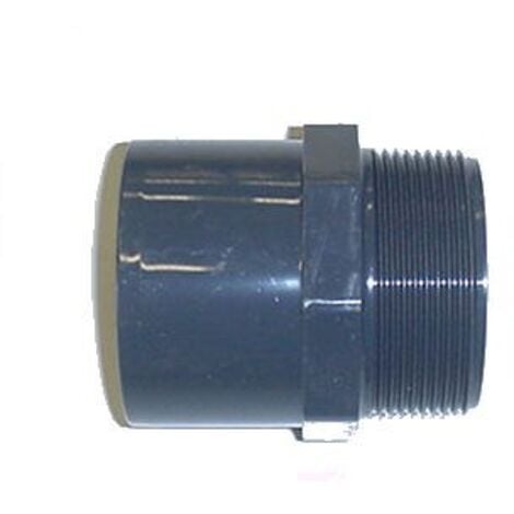 SORODIST Embout PVC pression fileté B - Mâle à coller / Mâle à visser - Diamètres 32/40 - Filetage 33/42