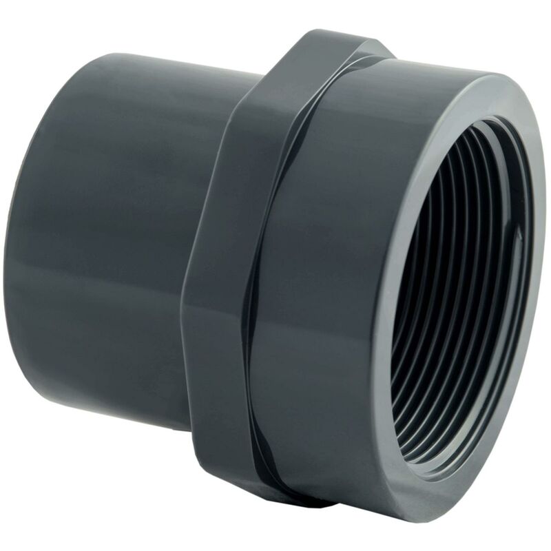Sorodist - Embout pvc pression Taraudé - Mâle à coller / Femelle à coller / Femelle à visser. - Diamètres 50/40 - Taraudage 40/49