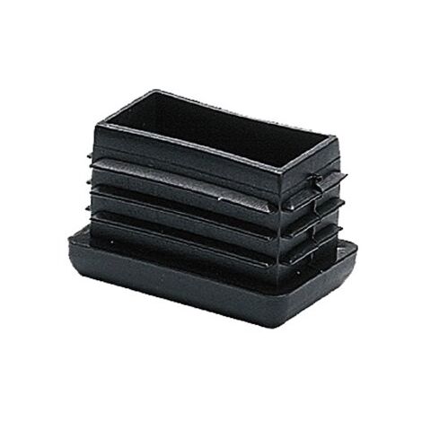 Embout rectangulaire avec ailettes "CNT04" en polyéthylène noir 3x2,15x1,5cm (25 unités) MICEL