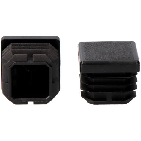 Embout rentrant carré 50x50mm - Noir - Polypropylène - Usage pro & domestique