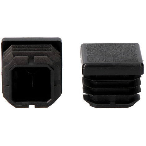 Embout Rentrant Noir A Ailettes Carre 40x40mm