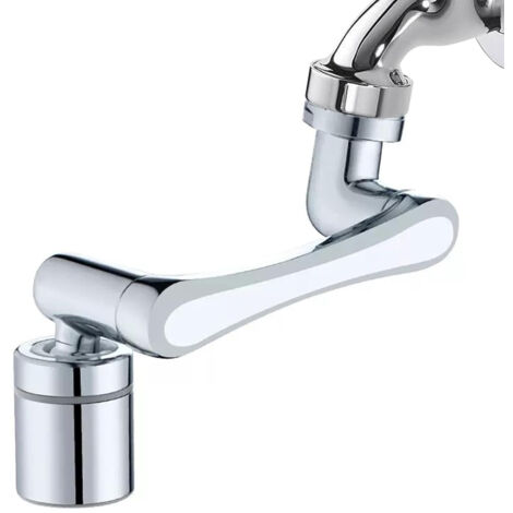 Embout Robinet Pivotant 1440° – Mousseur Robinet 2 Jets avec Adaptateur 20/22/24 mm pour Cuisine ou Salle de Bain