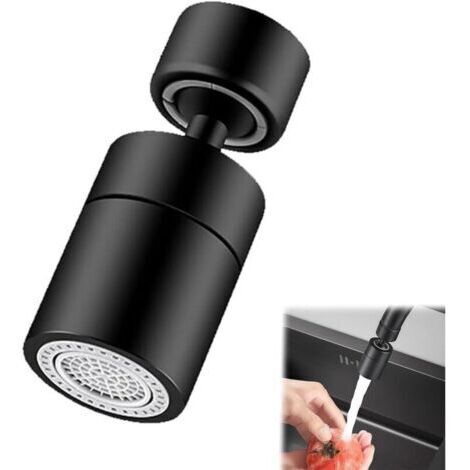 Embout Robinet,Embout Robinet Cuisine,Aérateur de Robinet 360° Pivotant Embout Robinet Cuisine,2 Modes Embout Robinet Cuisine Rotatif Grand,Pour Robinet Pour Éviers de Cuisine Salle de Bain (Noi