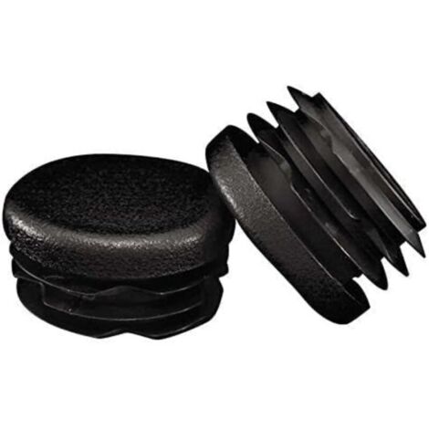 Embout Rond à Ailettes en Plastique NOIR pour Pied Tube de Chaise et Table de Dia-Crezuo