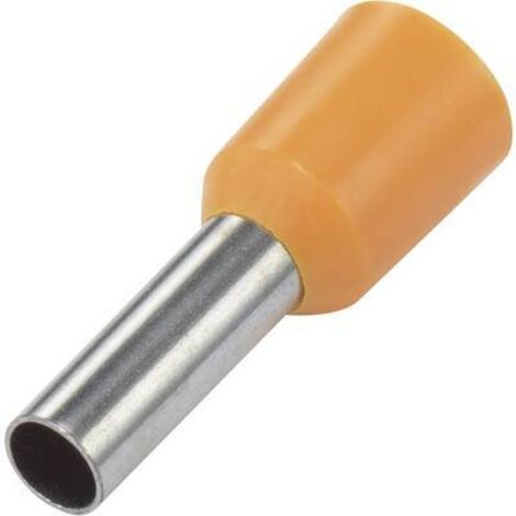 EMBOUT SIMPLE D'EXTRÉMITÉ DE CÂBLE TRU COMPONENTS E40-09OR 1091294 1 X 4 MM² X 9 MM PARTIELLEMENT ISOLÉ ORANGE 100 PC(S)
