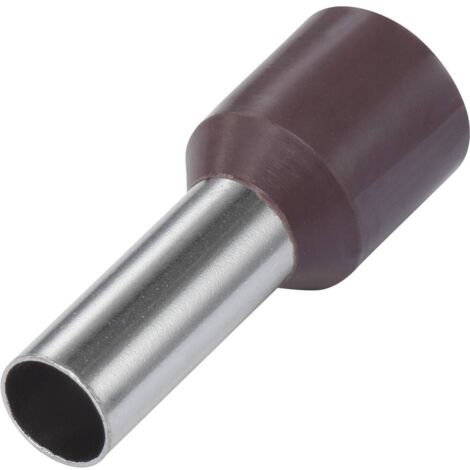 Embout simple dextrémité de câble Vogt Verbindungstechnik 470812 10 mm² x 12 mm partiellement isolé marron 100 pc(s)