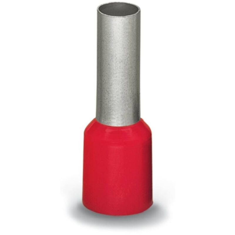 Wago - Embout simple d'extrémité de câble 216-209 10 mm² x 16 mm partiellement isolé rouge 100 pc(s) D58681