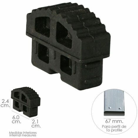 Embout télescopique pour escaliers en aluminium – Sections intérieures 67 mm – Installation sécurisée – Compatible avec modèles 3/4/5/6 marches – Oryx