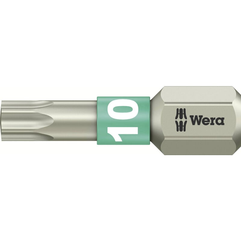 Embout torx t 10 Wera 05071032001 acier inoxydable forme (embouts): d 6.3