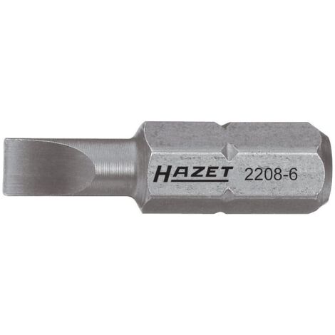 Embout-tournevis (bit) 2208-6 ∙ Hexagone massif 1/4 pouce (6,3 mm) ∙ Profil à fente ∙ Taille 0,6 x 4,5 mm