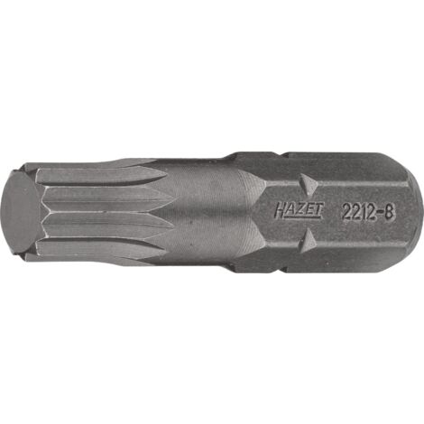 Embout-tournevis (bit) 2212-8 ∙ Hexagone massif 5/16 pouce (8 mm) ∙ Profil denture multiple intérieur XZN ∙ Taille M8