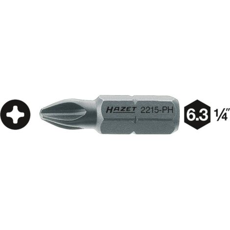 Embout-tournevis (bit) 2215-PH4 ∙ Hexagone massif 1/4 pouce (6,3 mm) ∙ Profil Phillips PH ∙ Taille PH4