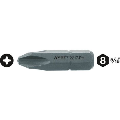 Embout-tournevis (bit) 2217-PH4 ∙ Hexagone massif 5/16 pouce (8 mm) ∙ Profil Phillips PH ∙ Taille PH4
