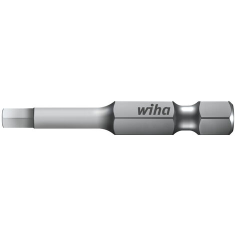 Embout visseuse pro 6 pans mâle - N : 2,5 - Longueur : 90 - WIHA