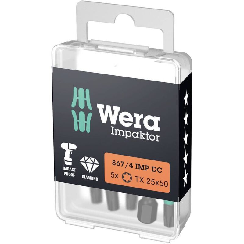 Wera 05057664001 Embout Torx t 20 f 6.3 5 pc(s)