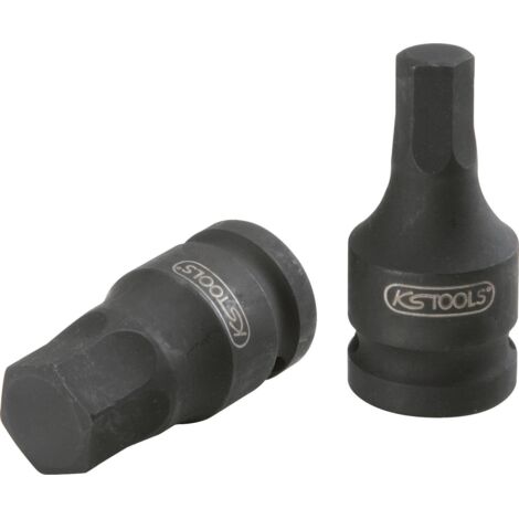 Embouts à chocs 3/8" pour vis à 6 pans creux, courts, 8 mm