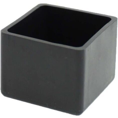 Embouts carrés en caoutchouc - 25 mm - Pour chaises, tables, pieds de meubles Cisea