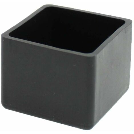 Embouts carrés en caoutchouc 4 pièces pour chaises, tables, pieds de meubles (40 mm noir)