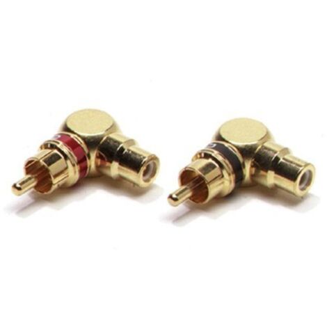 Embouts coudes RCA M-F - 2 pieces