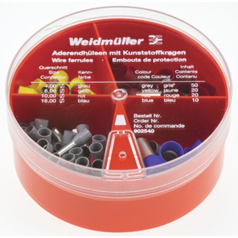 Embouts de câbles Weidmuller, Férule d'extrémité de fil avec Embouts d'extrémité de fil 4 16 mm² ( Prix pour 1 )