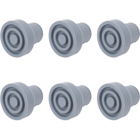 Embouts de canne en caoutchouc souple 19mm - 6 pièces - Résistants à l'usure et stables pour béquilles