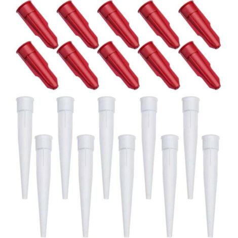 Embouts de cartouche, avec douilles en silicone, embouts de rechange transparents, embouts de rechange en silicone, embouts d'étanchéité, buses d'étanchéité, cuisine, maison, outils d'étanchéité (40)