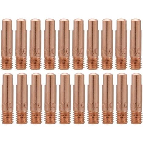 Embouts de contact de soudage Embout de contact en cuivre de 20 pièces pour les consommables de torche de soudage 15AK MIG/MAG (0.8)