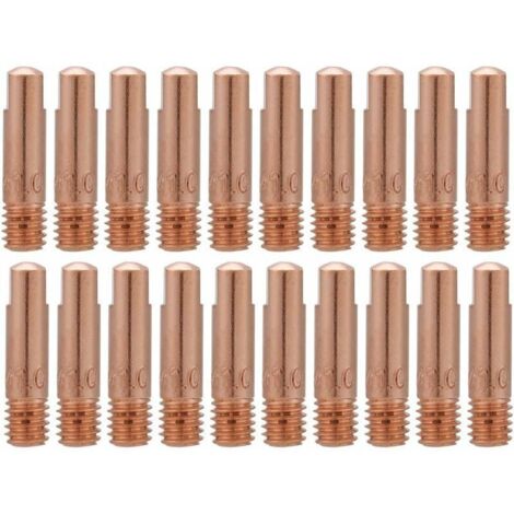 Embouts de contact de soudage Embout de contact en cuivre de 20 pièces pour les consommables de torche de soudage 15AK MIG/MAG (0.8)