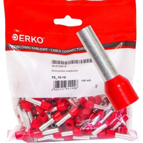 Embouts de manchon isolant TE 10/18, 100 pièces, rouges