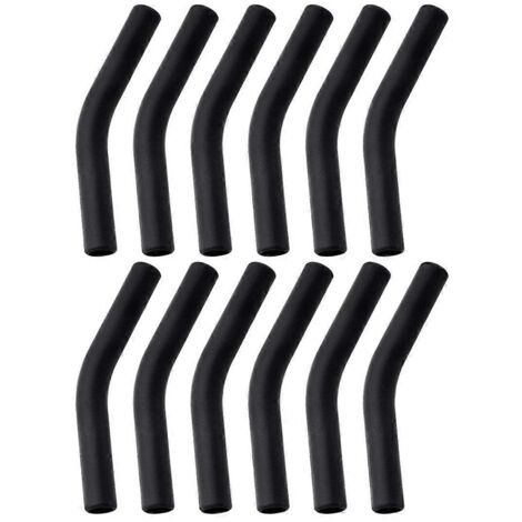 Embouts de paille en silicone réutilisables noirs
