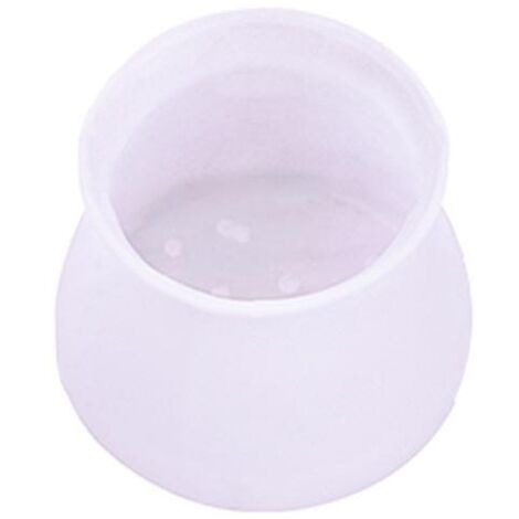 Embouts de pieds de chaise ronds blancs - Lot de 10 protections de sol en silicone pour meubles avec base antidérapante