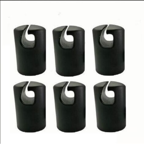 Embouts de poteau pour filet de trampoline, crochets pour trampoline, pièces détachées et accessoires pour trampoline, embouts pour poteaux de filet de trampoline Ø 32 mm, lot de 8, noir