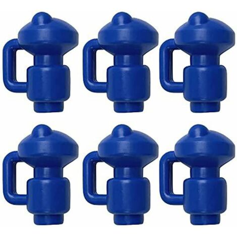 embouts de protection Bouchons De Trampoline 6 Pièces Capuchons De Poteau Pour Les Piquets De Filet Du Trampoline Ø 3.2 MM, Particulièrement Robustes Capuchons D'extrémité Résistants Aux Intempéries,B