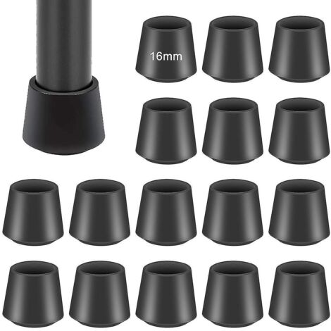 Embouts de protection en caoutchouc pour pieds de chaise, adaptés aux planchers en bois dur, lot de 16.
