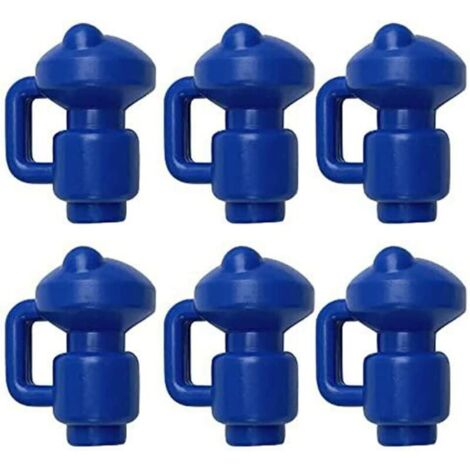 Embouts de protection pour trampolines, lot de 6, embouts pour poteaux de filet de trampoline, Ø 3,2 mm, embouts extra stables et résistants aux intempéries, embouts de saut, embouts pour poteaux, emb