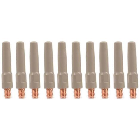 Embouts de soudage MIG (lot de 10) avec revêtement antiadhésif, accessoire pour torche, 45 x 0,8 mm